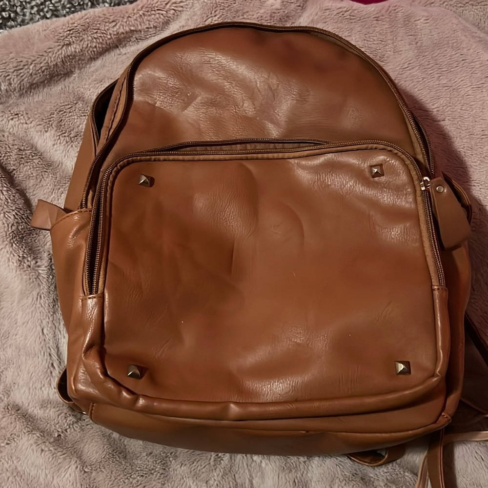 Faux Leather Backpack